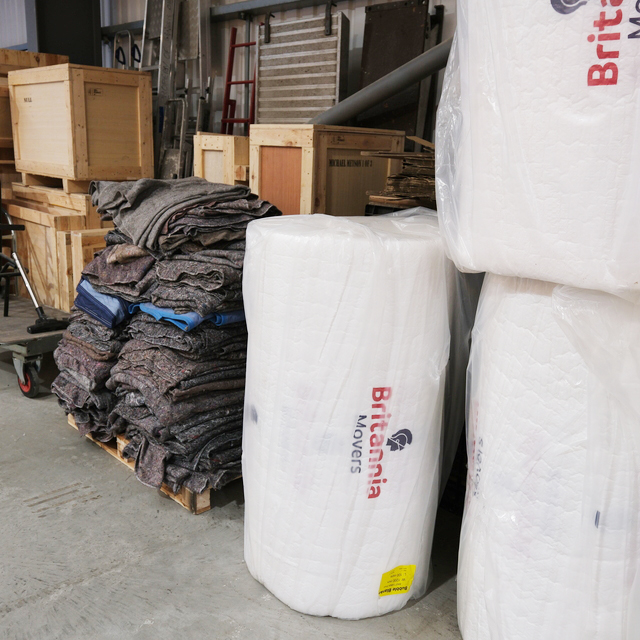 Bradshaw Moving Services packing material items in Birmingham.